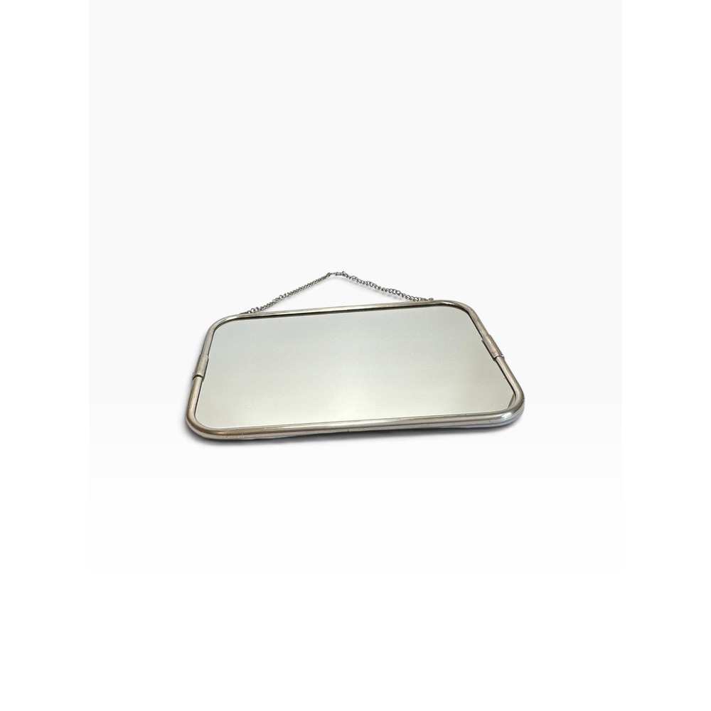 HTF Cost Plus World Market Wall Mirror Silver Metal Industrial Rectangular 2014